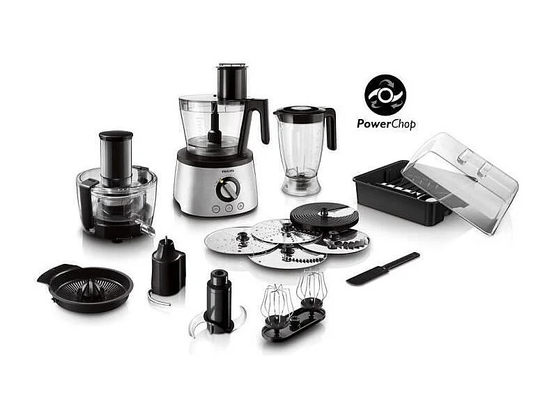 Robot de cuisine 6-en-1 - PHILIPS - HR7778/00 - 1300 W - 3,4 L - Inox