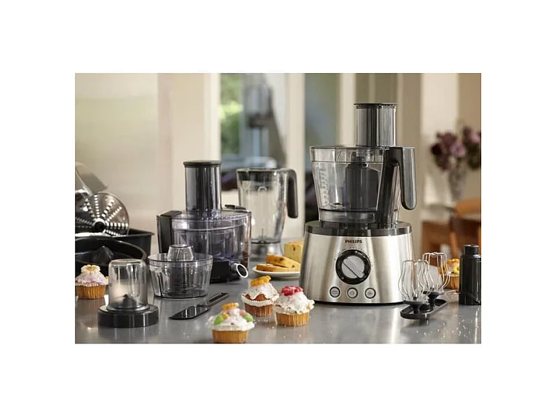 Robot de cuisine 6-en-1 - PHILIPS - HR7778/00 - 1300 W - 3,4 L - Inox