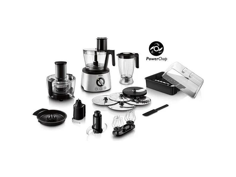 Robot de cuisine 6-en-1 - PHILIPS - HR7778/00 - 1300 W - 3,4 L - Inox