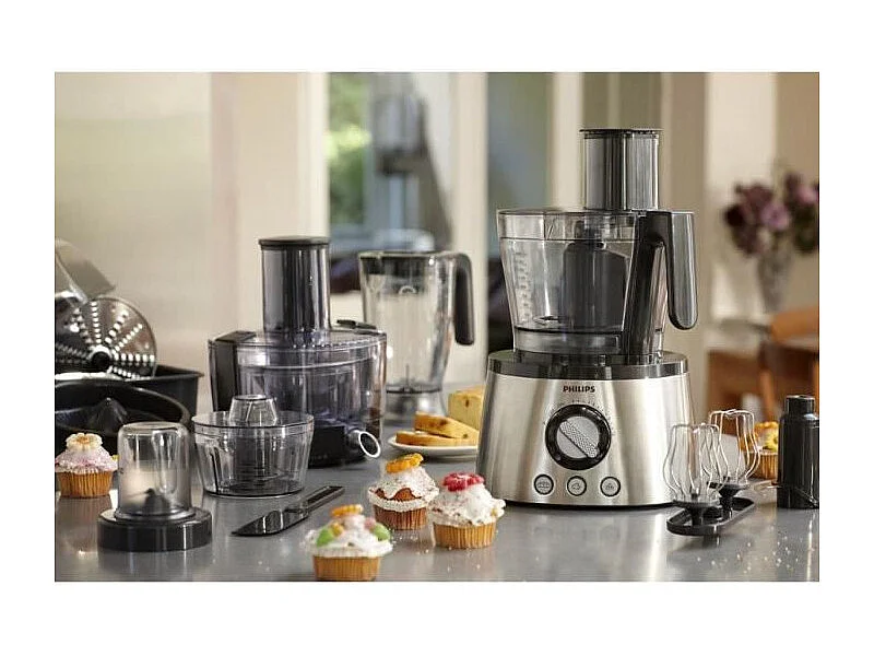 Robot de cuisine 6-en-1 - PHILIPS - HR7778/00 - 1300 W - 3,4 L - Inox