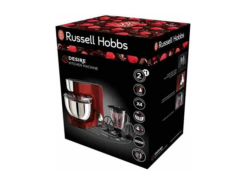 Robot de Cuisine - RUSSELL HOBBS - Desire 23480-56 - 1000 W - Bol 5 L - 10 vitesses - Bol blender 1,5L