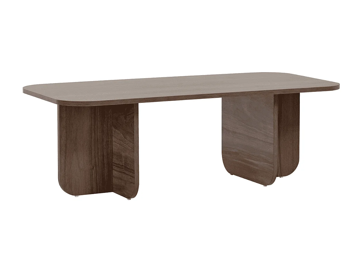 Rechthoekige salontafel met afgeronde randen L120 cm - BECAJ