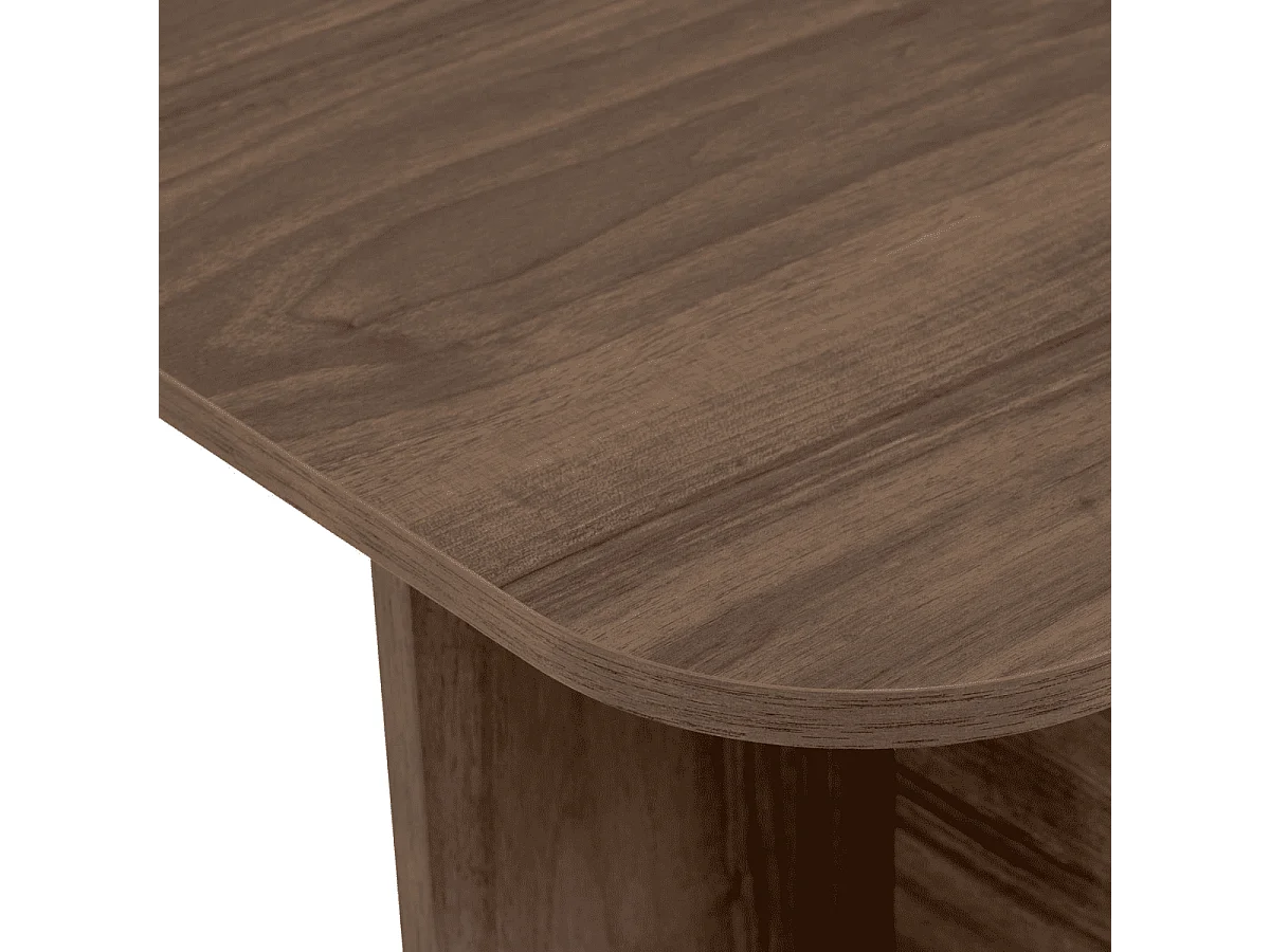 Rechthoekige salontafel met afgeronde randen L120 cm - BECAJ