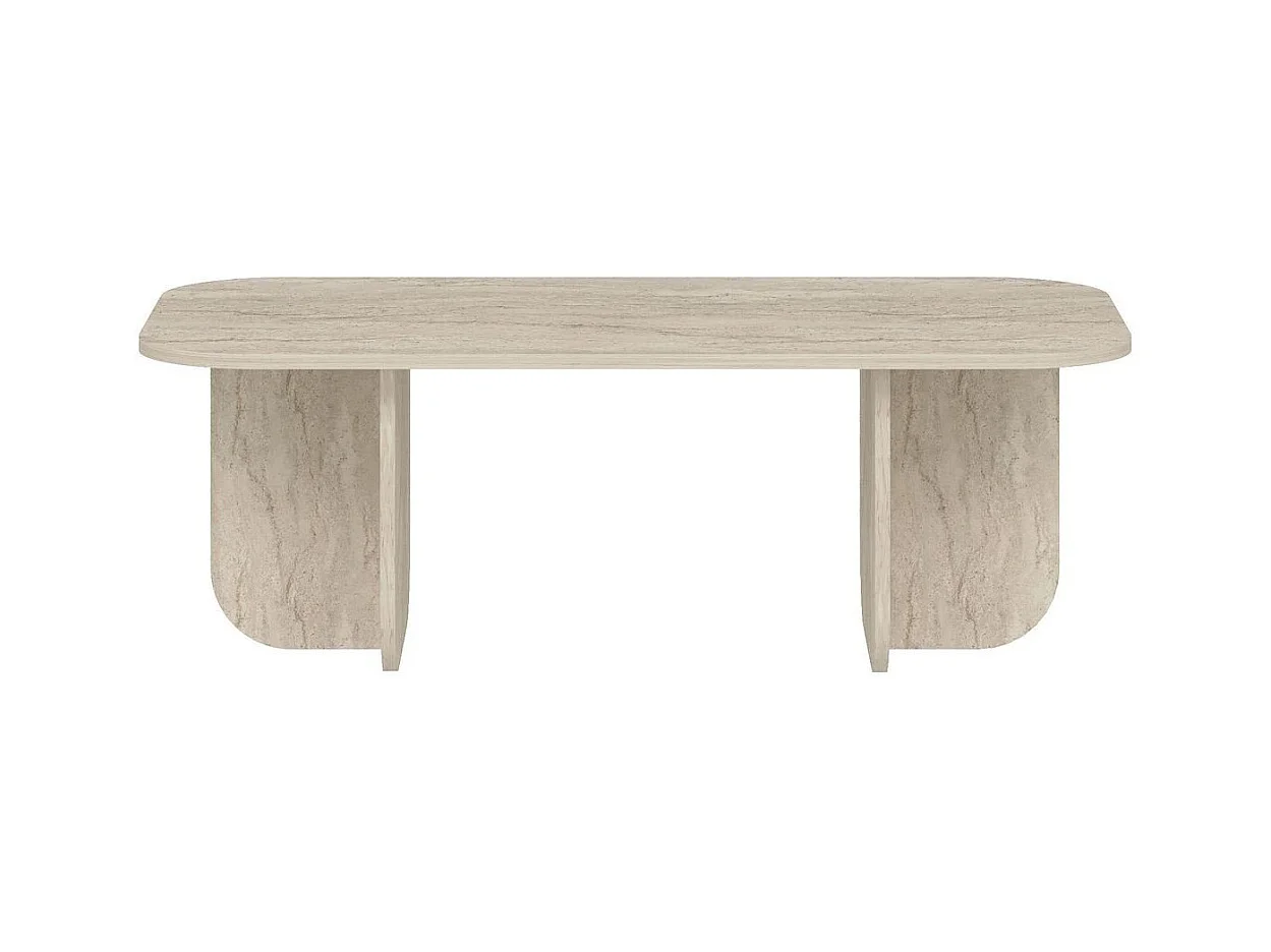 Rechthoekige salontafel met afgeronde randen L120 cm - BECAJ