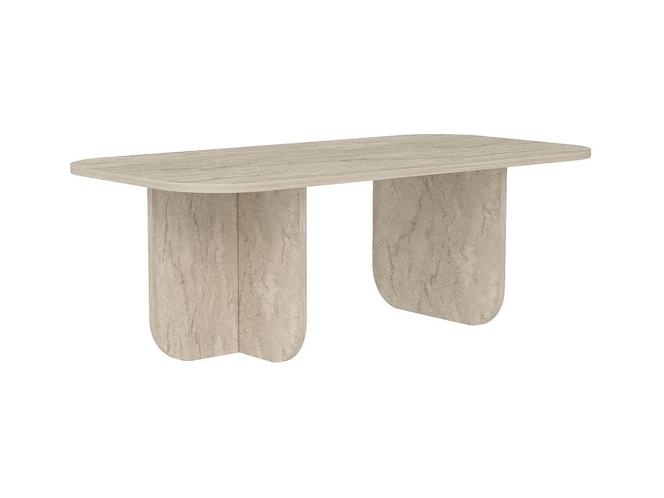 Table basse rectangulaire avec plateau aux bords arrondis L120 cm - BECAJ