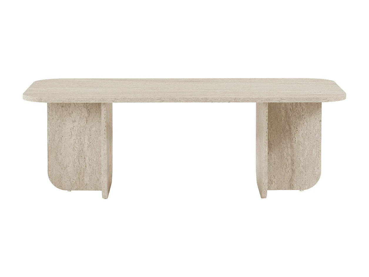 Table basse rectangulaire avec plateau aux bords arrondis L120 cm - BECAJ