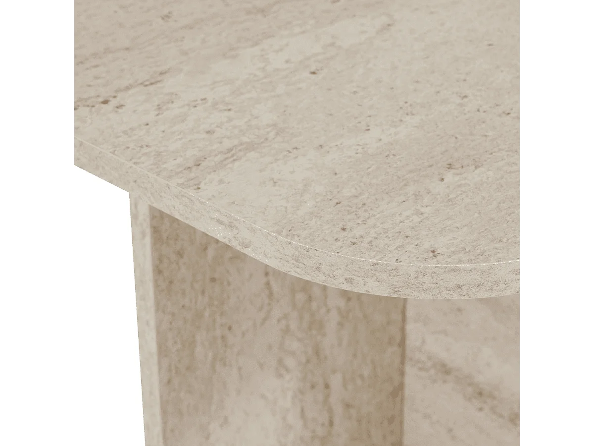 Table basse rectangulaire avec plateau aux bords arrondis L120 cm - BECAJ