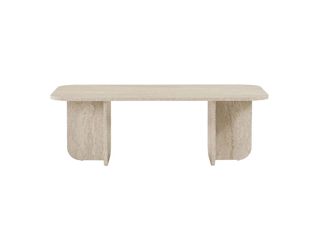 Table basse rectangulaire avec plateau aux bords arrondis L120 cm - BECAJ