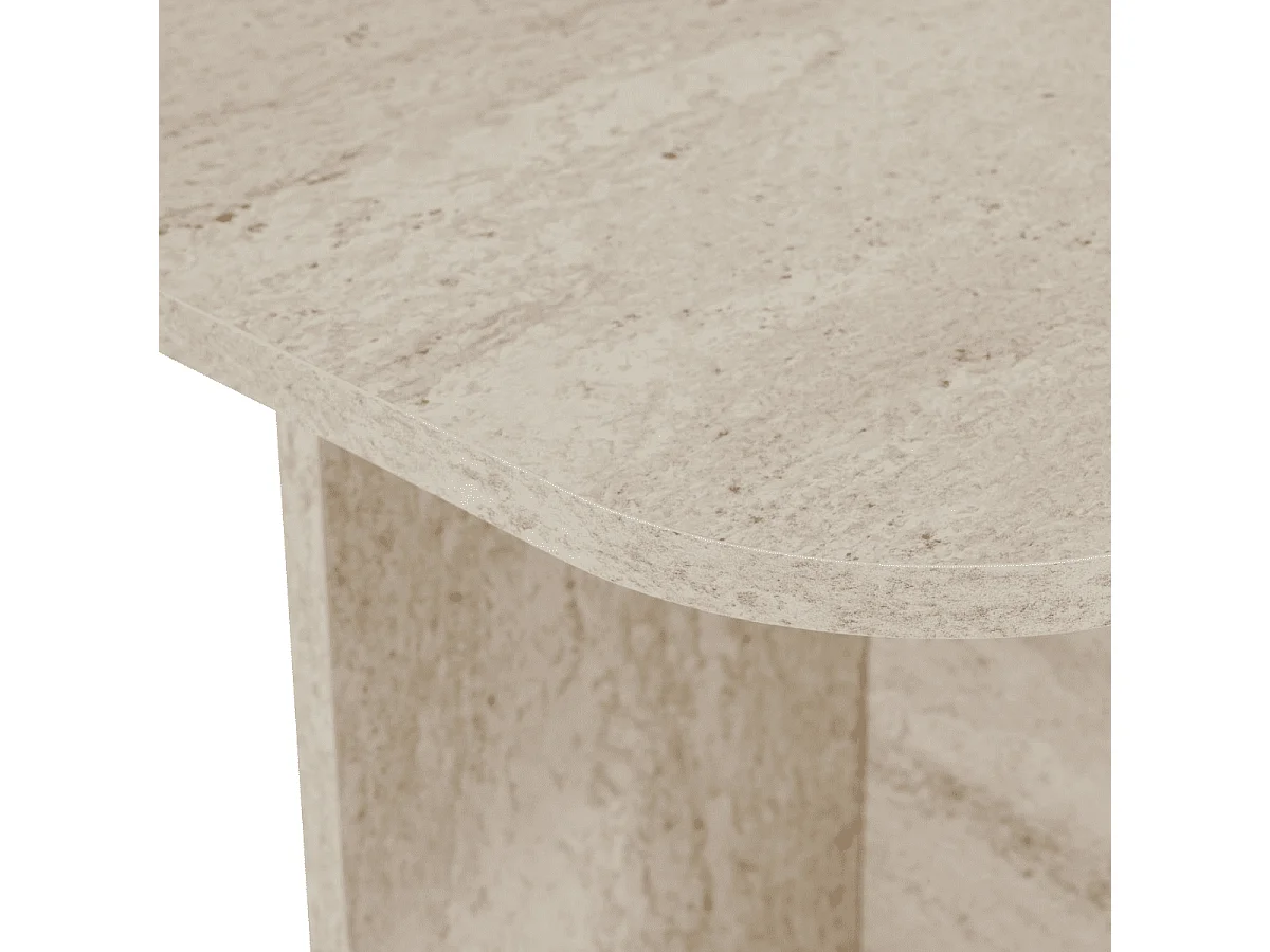 Table basse rectangulaire avec plateau aux bords arrondis L120 cm - BECAJ