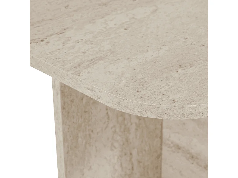 Table basse rectangulaire avec plateau aux bords arrondis L120 cm - BECAJ