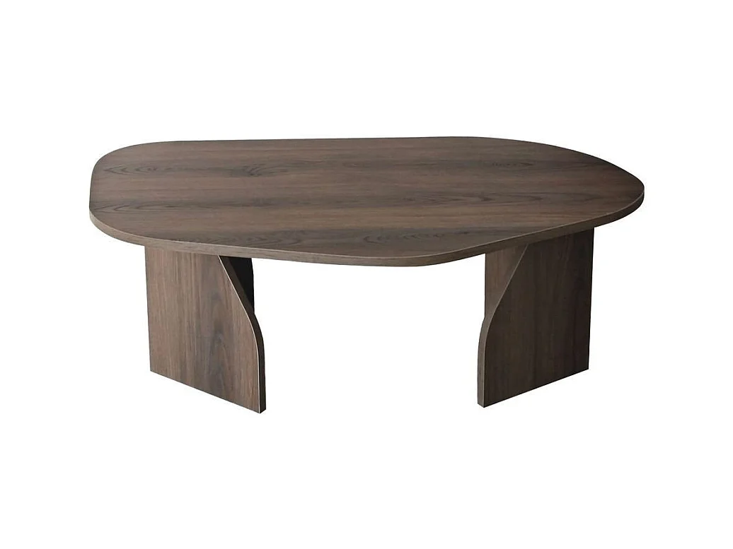 Table basse avec plateau de forme organique et pieds larges L105 cm - ROCK