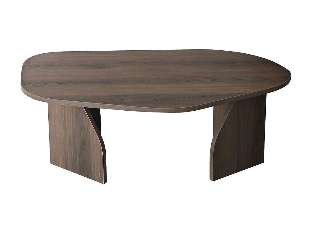Table basse avec plateau de forme organique et pieds larges L105 cm - ROCK