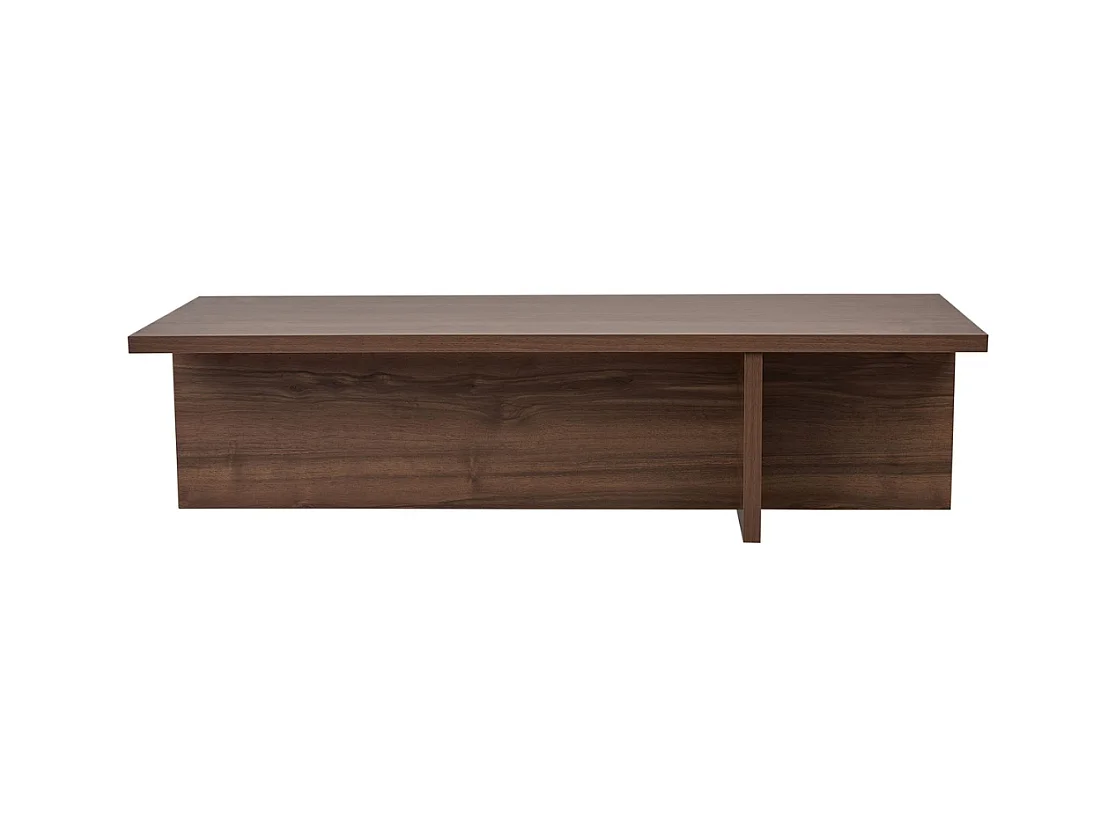 Table basse avec plateau rectangulaire et pied asymétrique L120 cm - HARBOR
