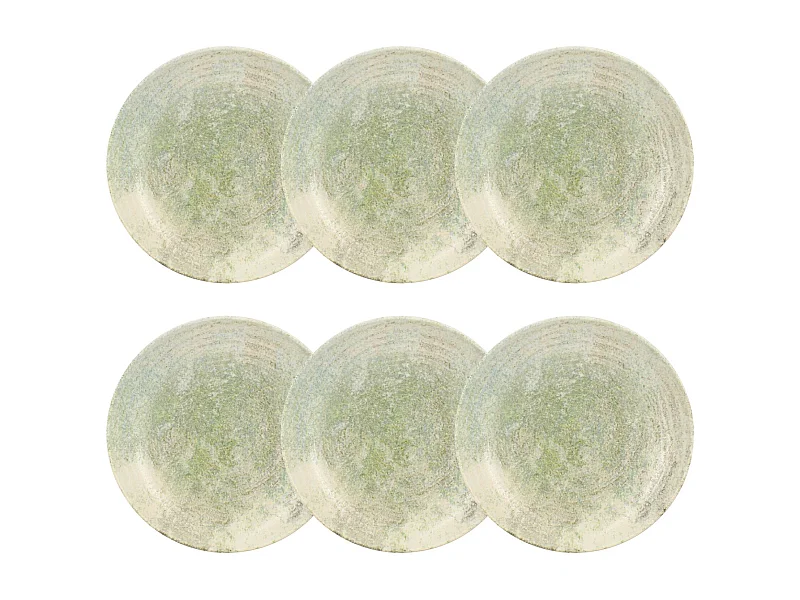 Novastyl - Lot 6 Assiettes Creuses Natura 21cm En Porcelaine