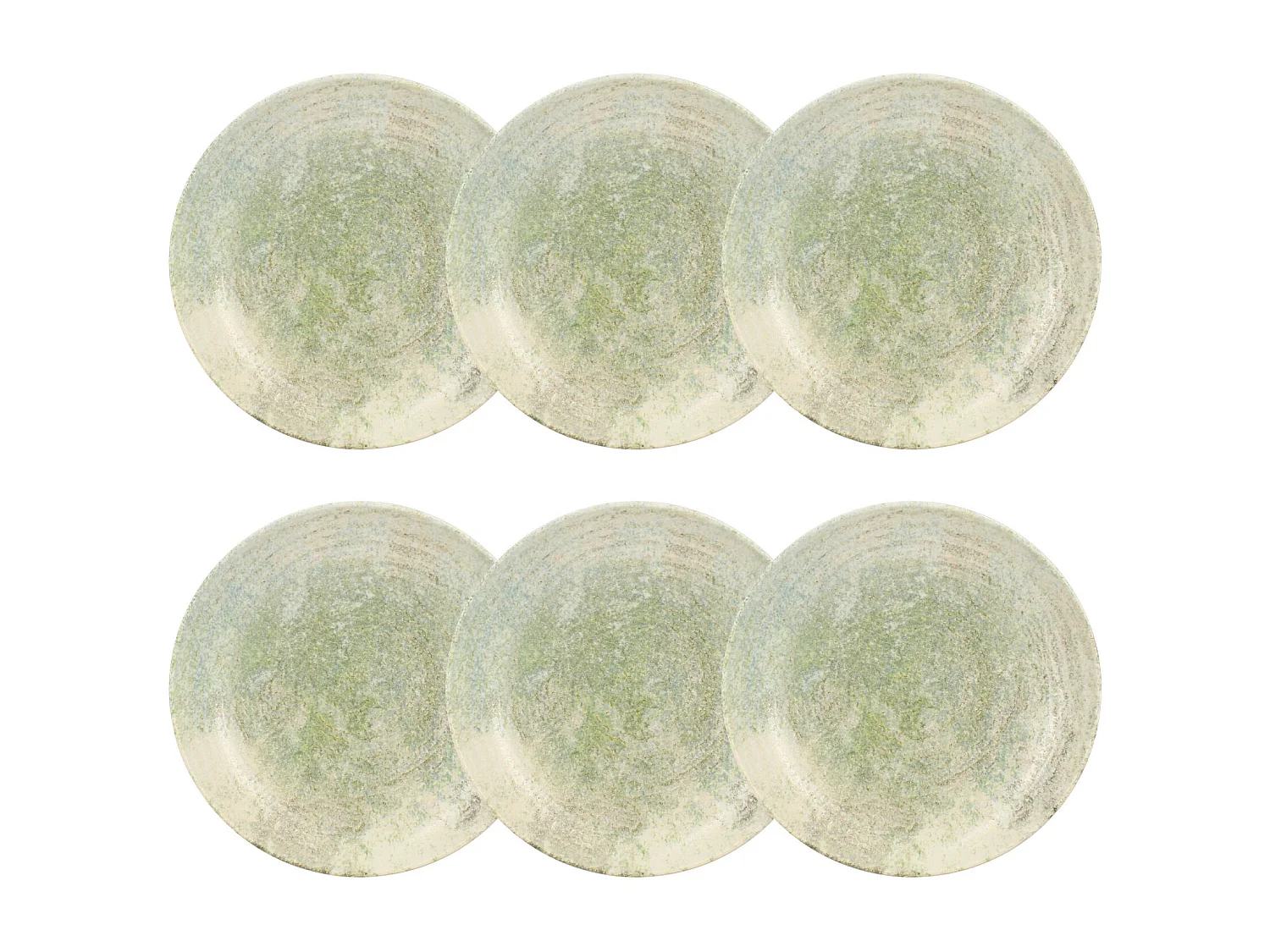 Novastyl - Lot 6 Assiettes Creuses Natura 21cm En Porcelaine