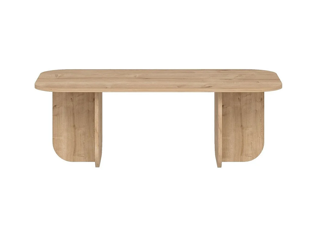 Table basse rectangulaire avec plateau aux bords arrondis L120 cm - BECAJ