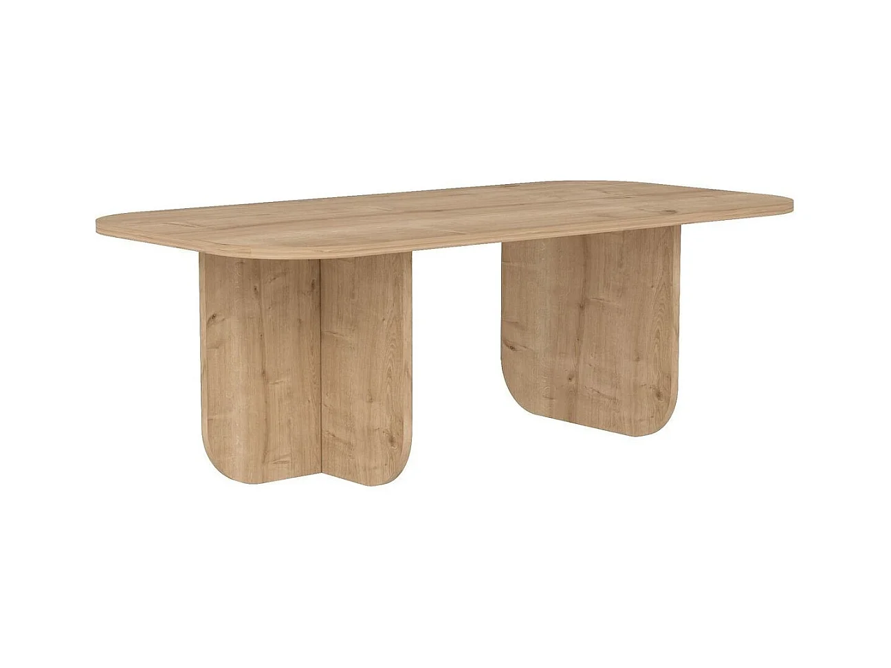 Table basse rectangulaire avec plateau aux bords arrondis L120 cm - BECAJ