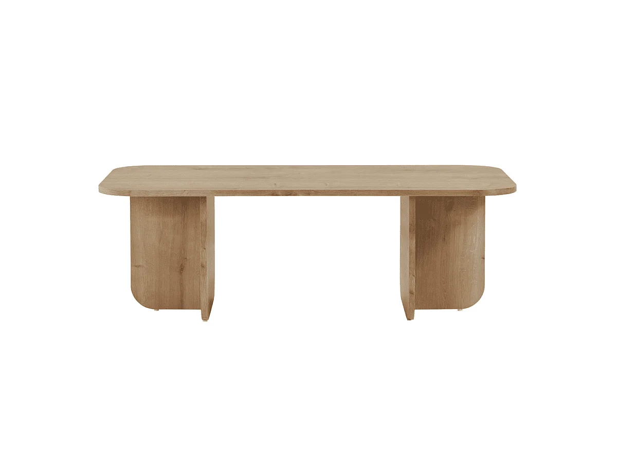 Table basse rectangulaire avec plateau aux bords arrondis L120 cm - BECAJ