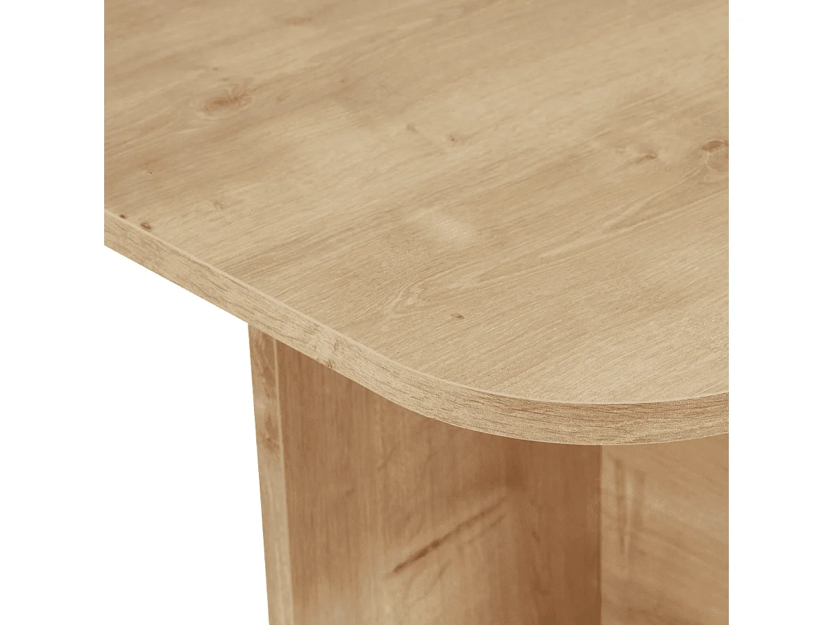 Table basse rectangulaire avec plateau aux bords arrondis L120 cm - BECAJ