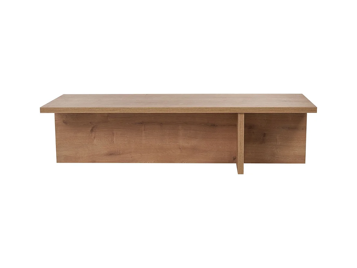 Table basse avec plateau rectangulaire et pied asymétrique L120 cm - HARBOR