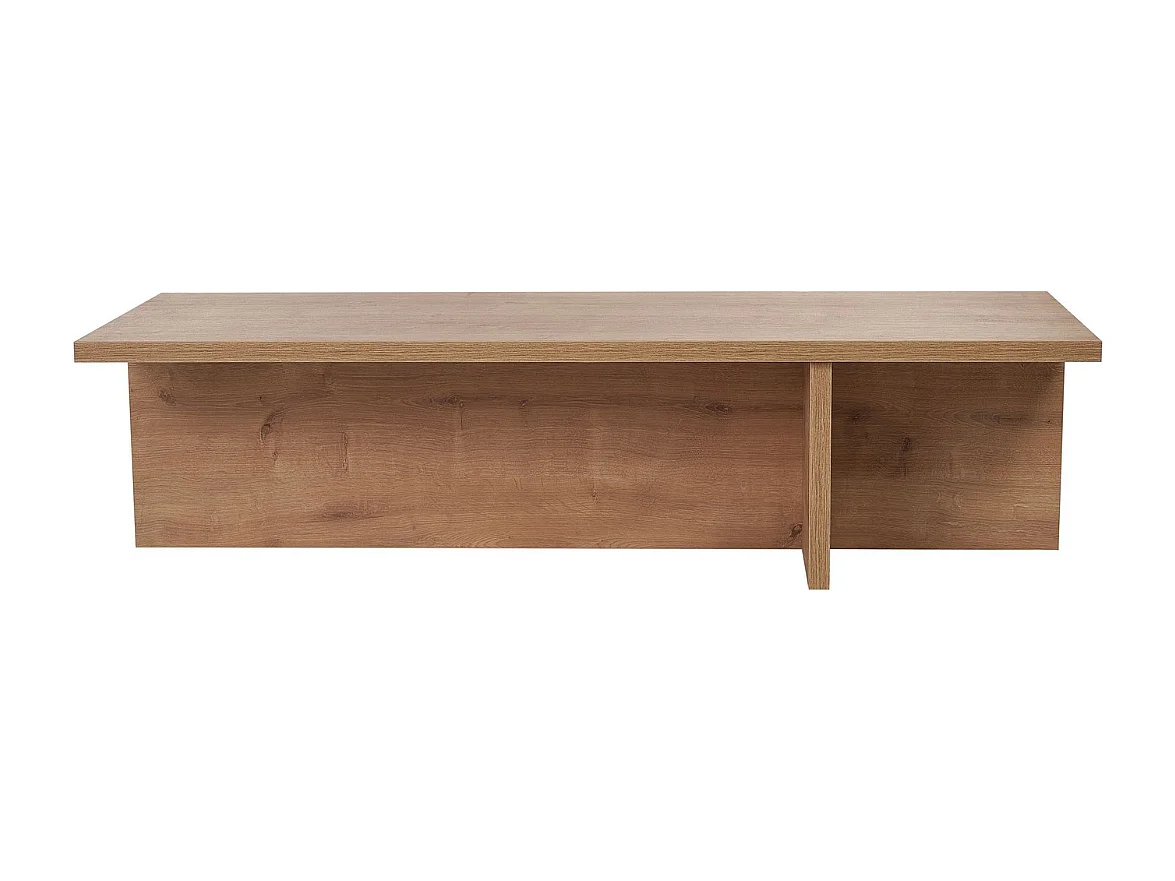 Table basse avec plateau rectangulaire et pied asymétrique L120 cm - HARBOR