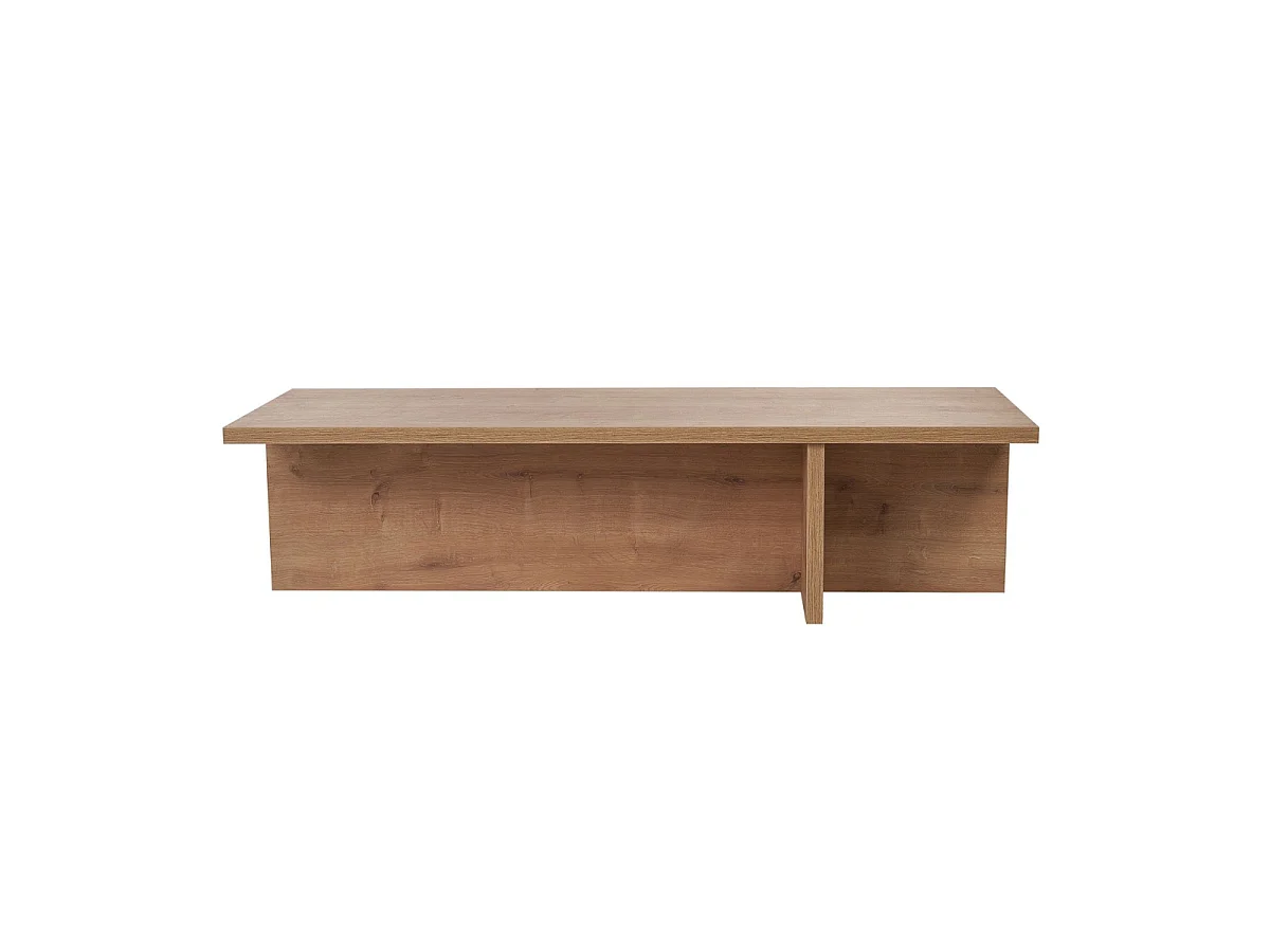 Table basse avec plateau rectangulaire et pied asymétrique L120 cm - HARBOR