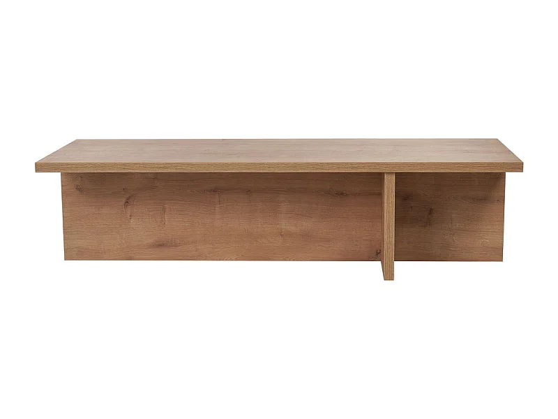 Table basse avec plateau rectangulaire et pied asymétrique L120 cm - HARBOR