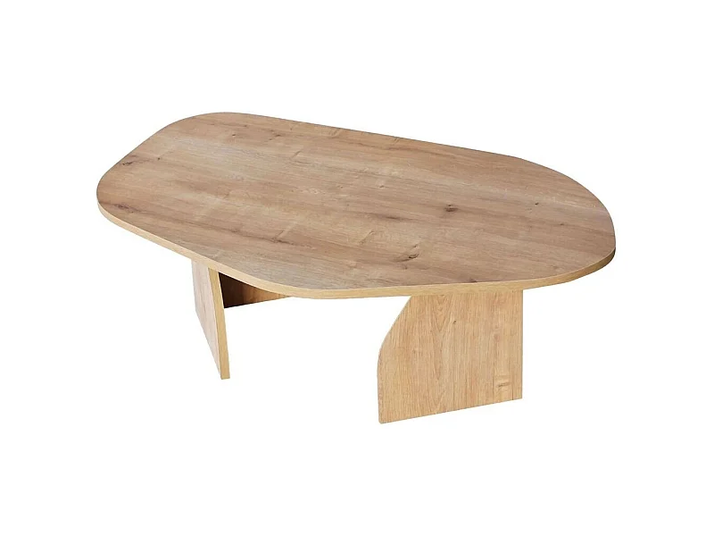 Couchtisch mit organisch geformter Tischplatte und breiten Beinen L105 cm - ROCK