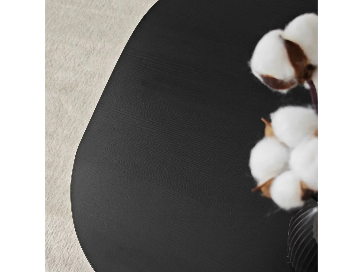 Table basse avec plateau de forme organique et pieds larges L105 cm - ROCK