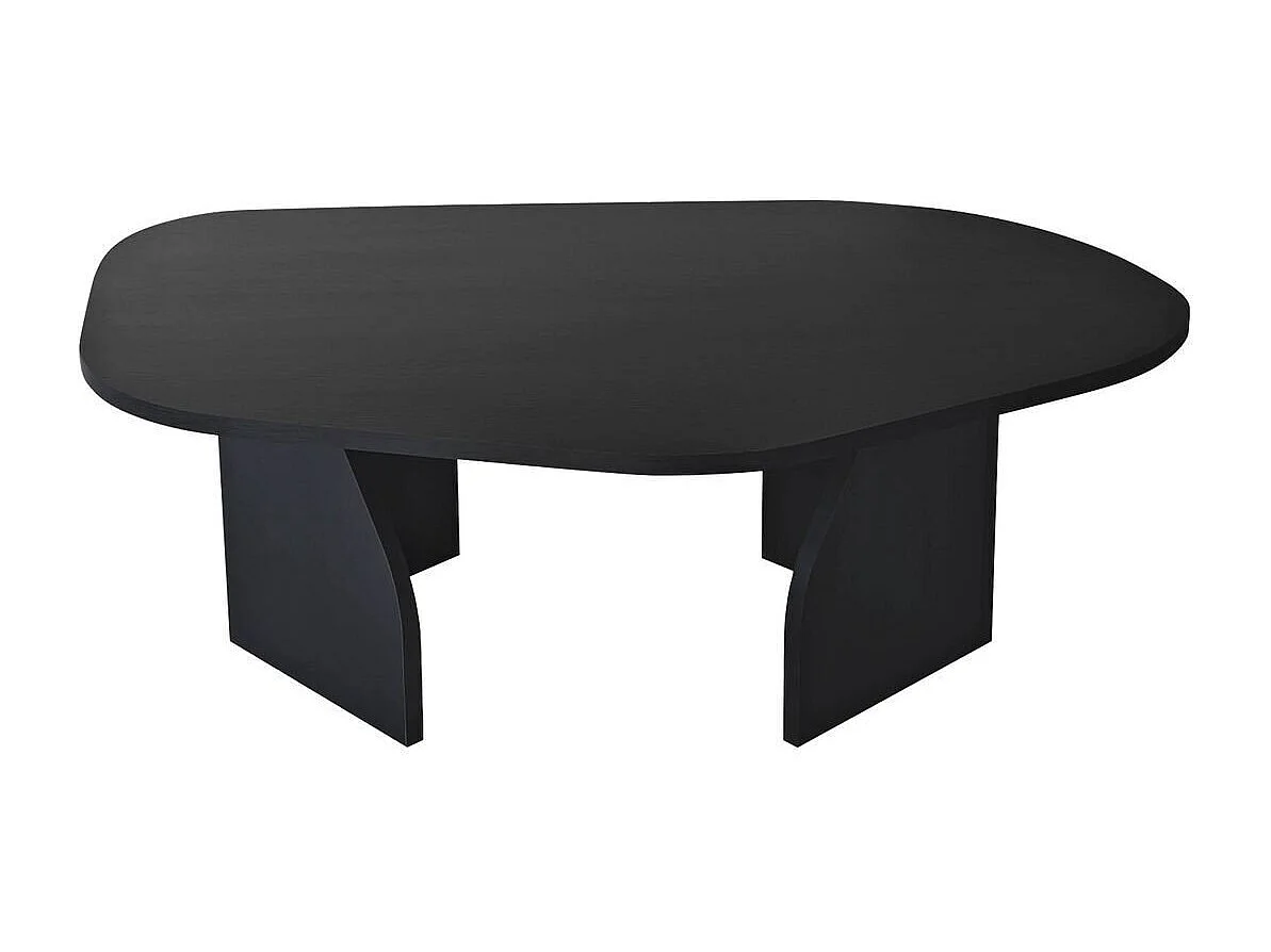Table basse avec plateau de forme organique et pieds larges L105 cm - ROCK