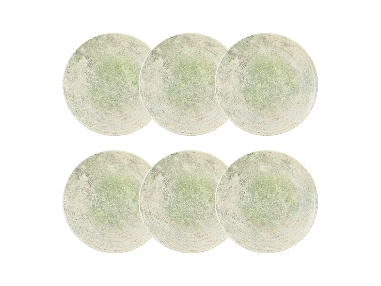 Novastyl - Lot 6 Assiettes Plates Natura 26cm En Porcelaine