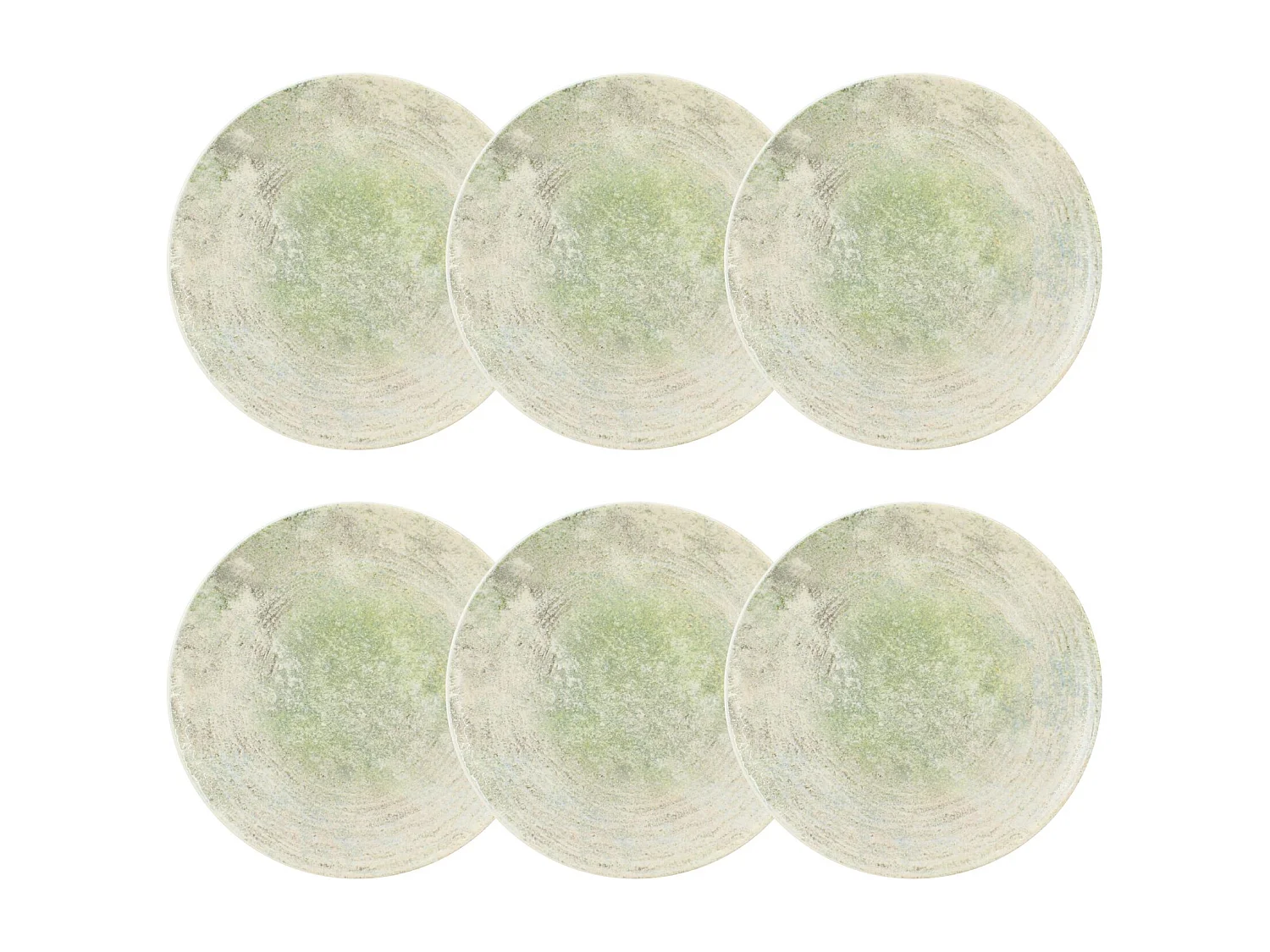 Novastyl - Lot 6 Assiettes Plates Natura 26cm En Porcelaine