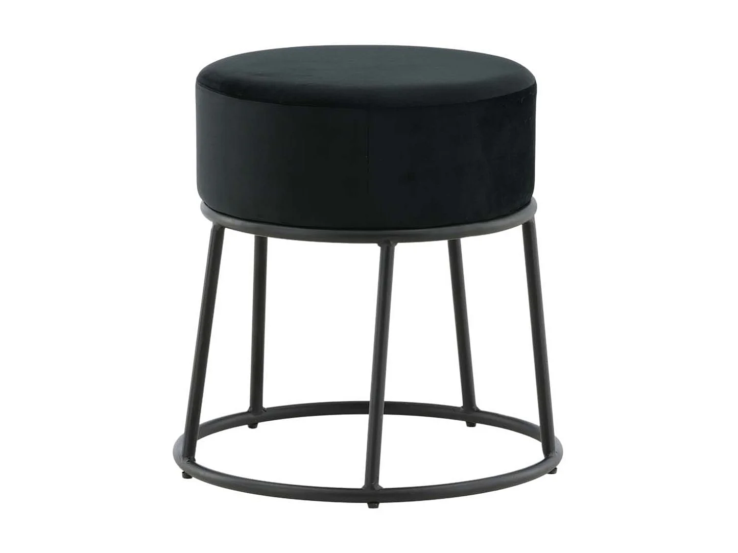 Pouf Design en Velours "Petra" 46cm Noir