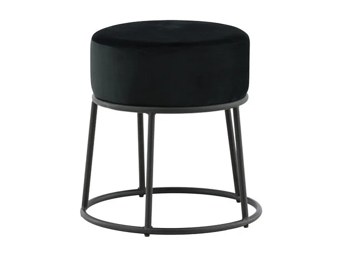 Pouf Design en Velours "Petra" 46cm Noir