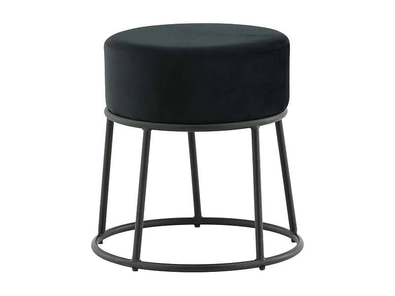 Pouf Design en Velours "Petra" 46cm Noir