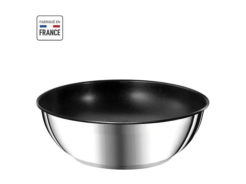 TEFAL INGENIO Preference Poele wok 26 cm, Induction, Antiadhésif, Empilable, Compatible lave-vaisselle, Fabriqué en France L97