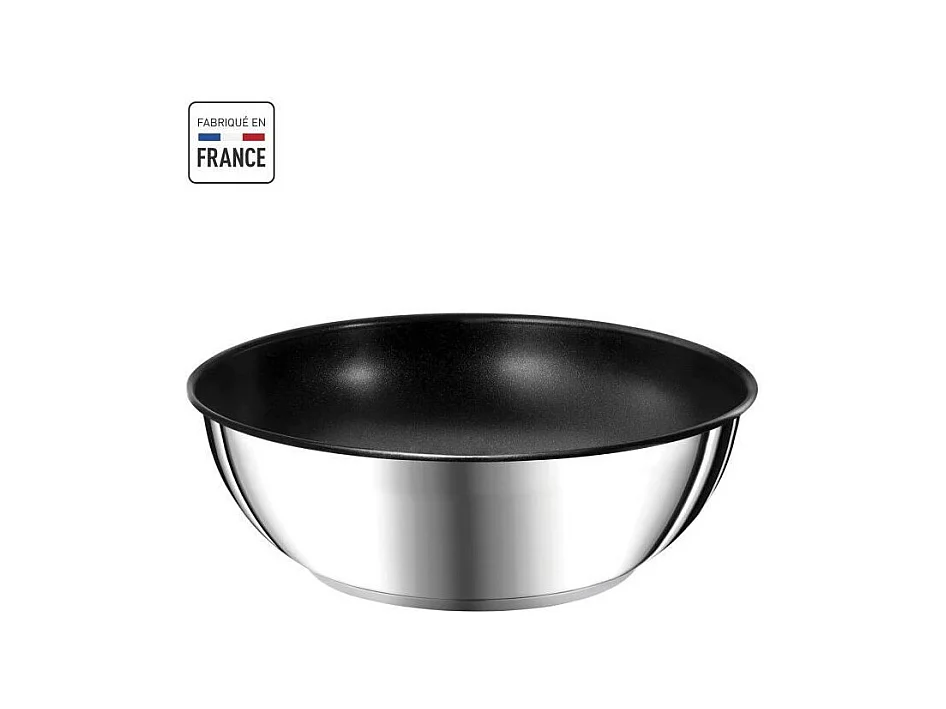 TEFAL INGENIO Preference Poele wok 26 cm, Induction, Antiadhésif, Empilable, Compatible lave-vaisselle, Fabriqué en France L97
