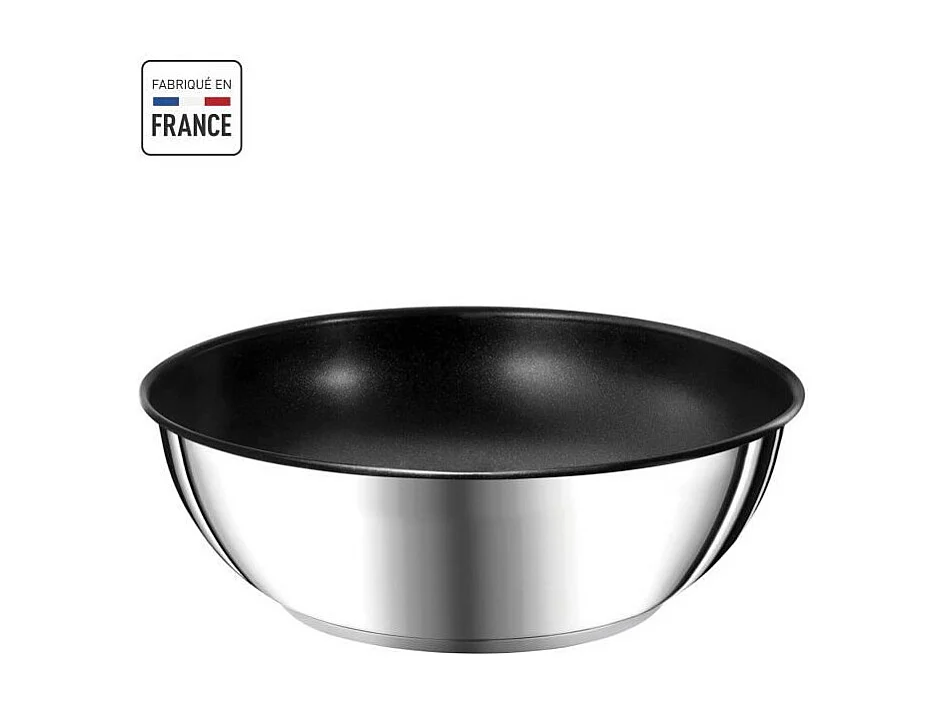 TEFAL INGENIO Preference Poele wok 26 cm, Induction, Antiadhésif, Empilable, Compatible lave-vaisselle, Fabriqué en France L97