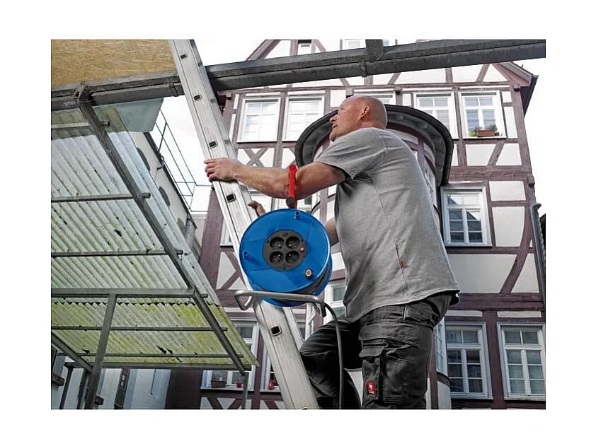 Enrouleur électrique STANDARD S BRENNENSTUHL 30m - 4 prises - Fabriqué en France