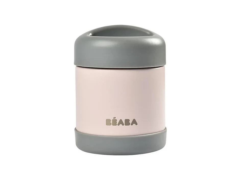 BEABA Portion de conservation inox isotherme 300 ml dark mist/light pink