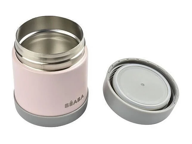 BEABA Portion de conservation inox isotherme 300 ml dark mist/light pink