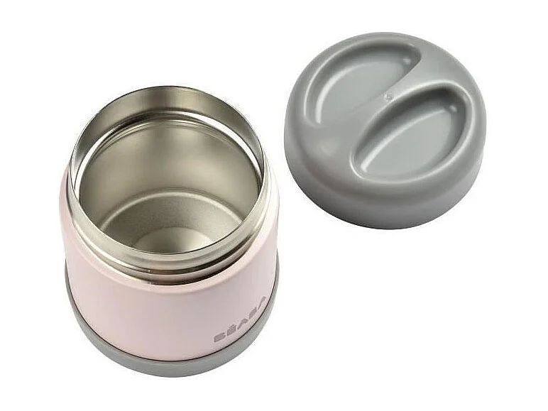 BEABA Portion de conservation inox isotherme 300 ml dark mist/light pink