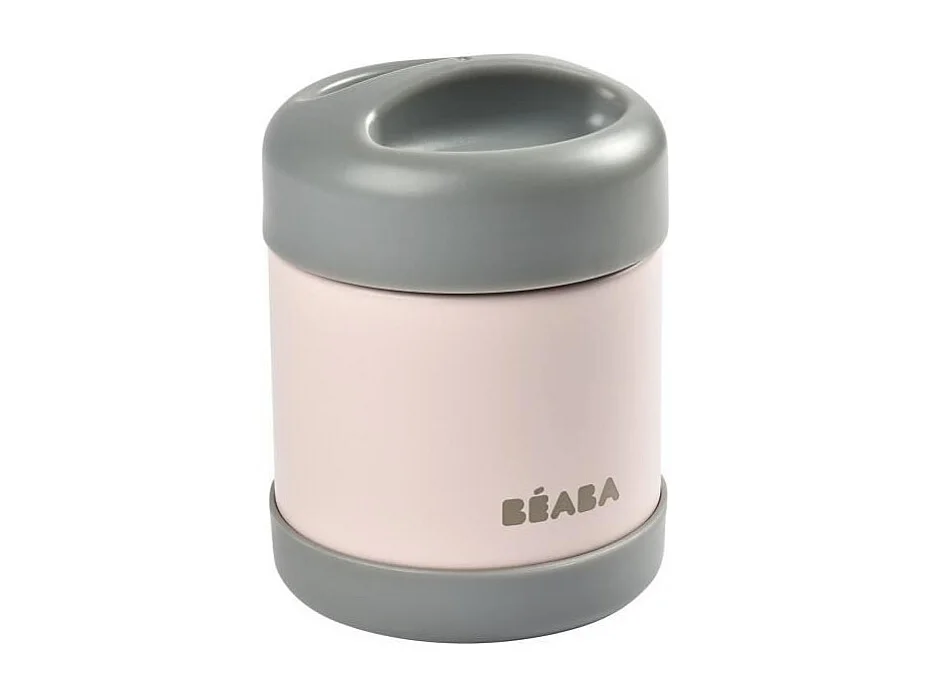 BEABA Portion de conservation inox isotherme 300 ml dark mist/light pink