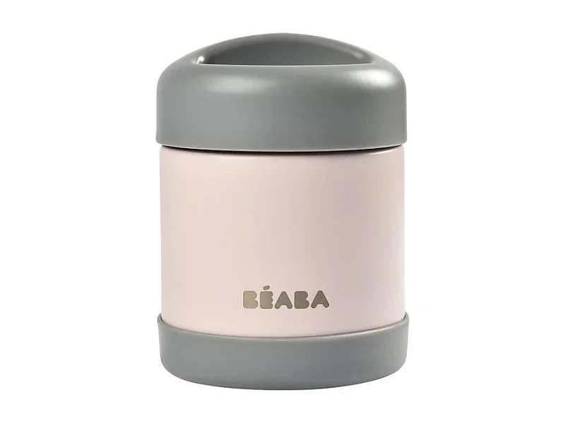 BEABA Portion de conservation inox isotherme 300 ml dark mist/light pink
