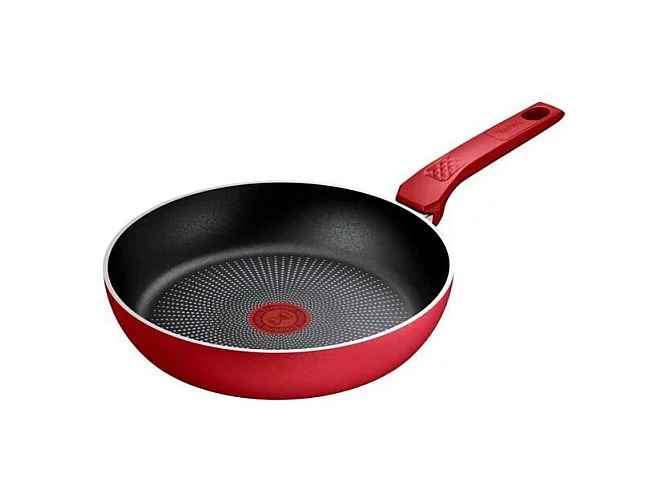 TEFAL Poele 24 cm, Induction, Revetement antiadhésif, Forme profonde, Poignée ergonomique, Fabriqué en France