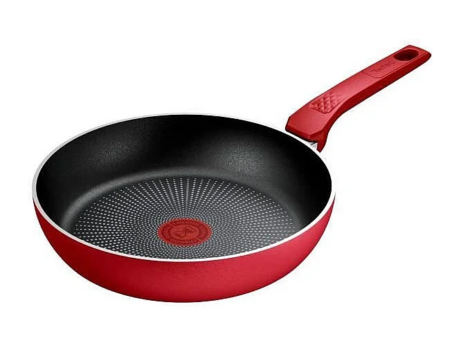 TEFAL Poele 24 cm, Induction, Revetement antiadhésif, Forme profonde, Poignée ergonomique, Fabriqué en France