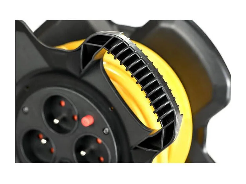 Enrouleur de câble COMPACT X-GUM BRENNENSTUHL 15m - 3 prises + 2 Ports USB - Fabriqué en France