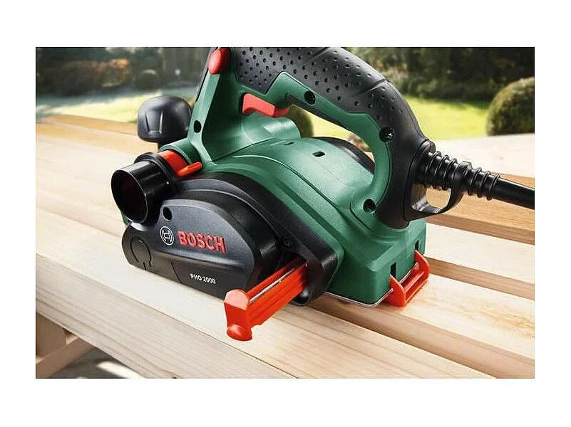 Rabot filaire Bosch - PHO 2000 Livre avec Fer reversible pour rabot en carbure, Cle six pans male, Carton