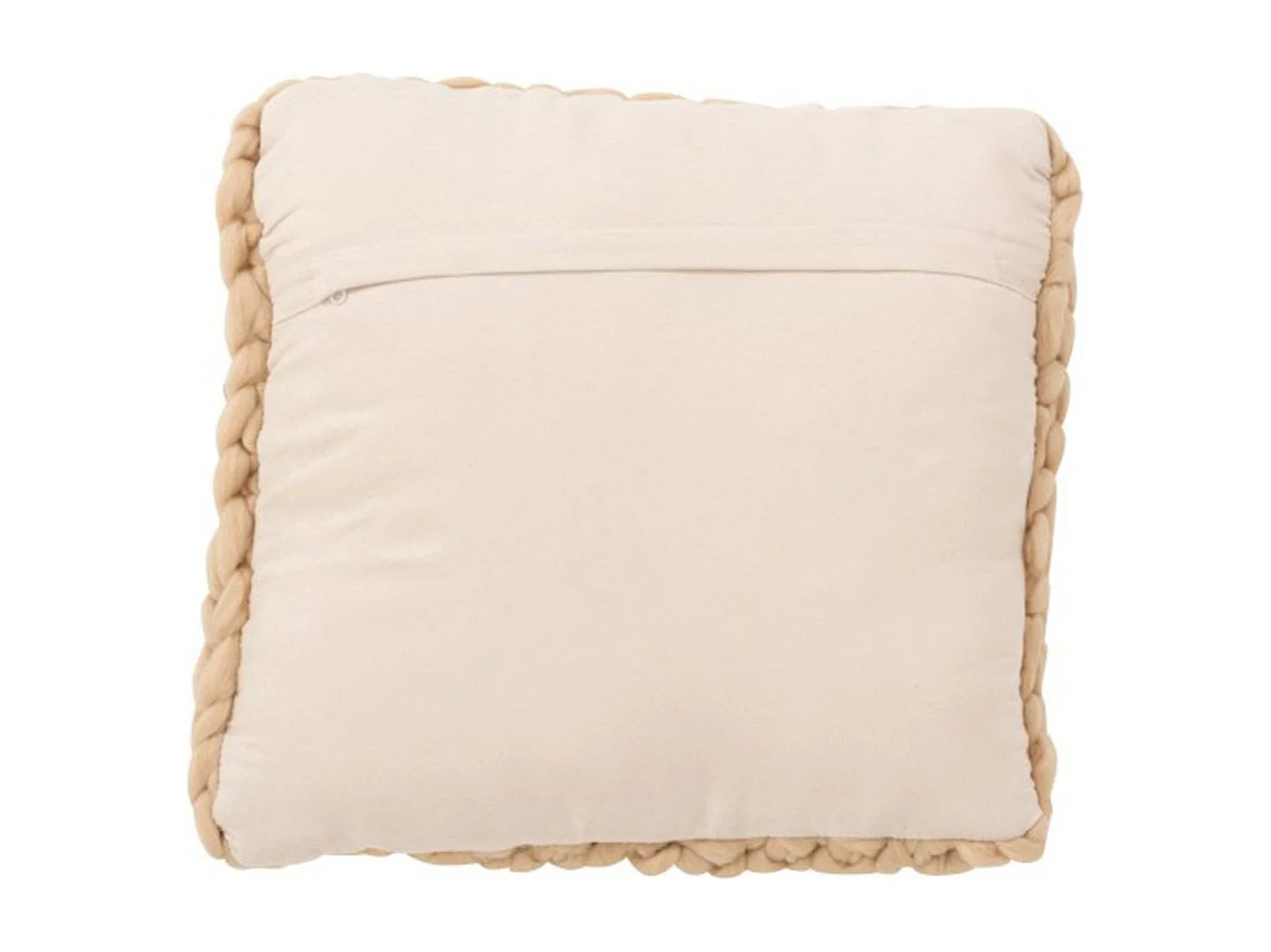 Coussin Carré Déco "Tricoté" 40x40cm Ivoire