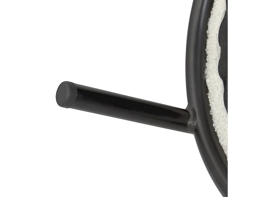 Pouf en Tissu Bouclé "Mark" 47cm Beige